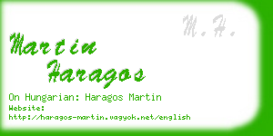 martin haragos business card